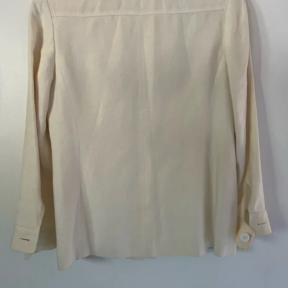 TALBOTS WOMEN IRISH LINEN CREAM JACKET - Picture 16 of 16